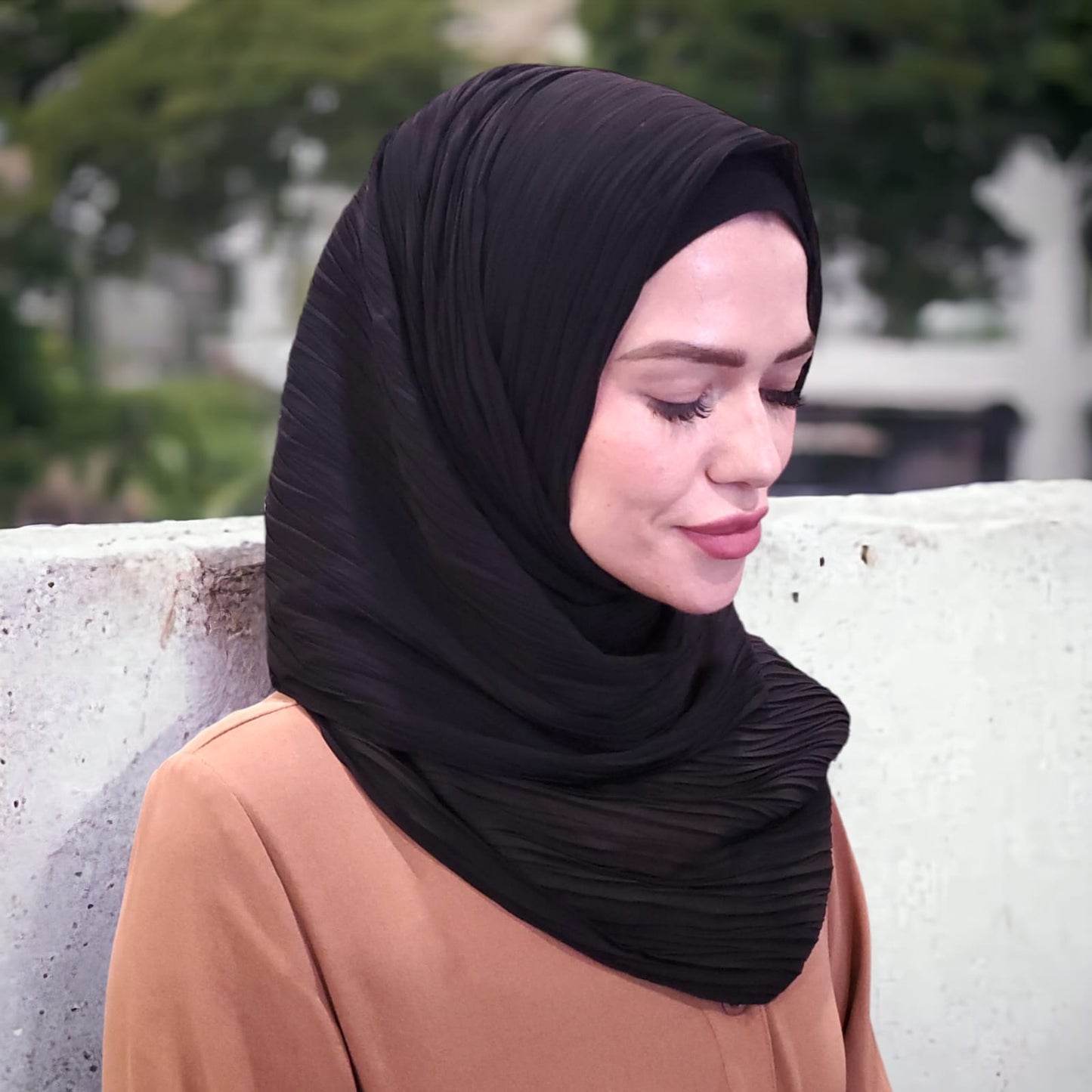 Bufanda - Hijab - Gasa plisada